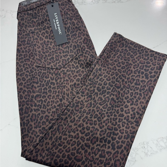 Liverpool Leopard Print Pants petite size 8/29 - Picture 4 of 10